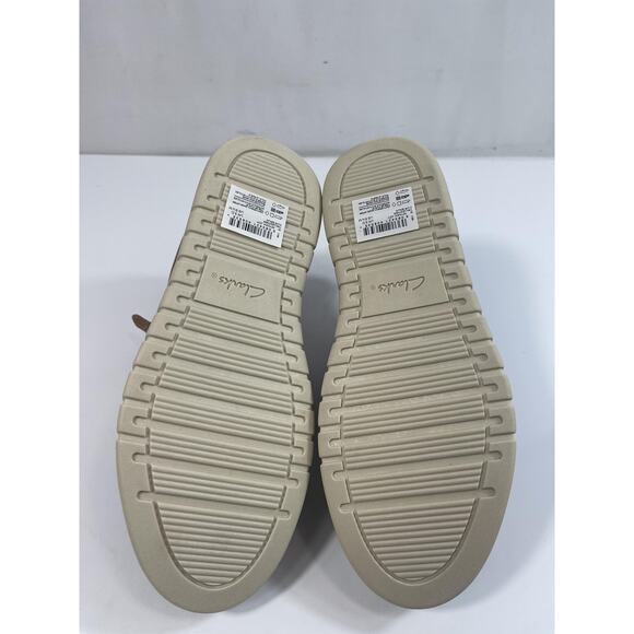 Clarks Collection Shoes Womens Size 5.5 Tan Mykah Joy Zip Sneakers New Box - Picture 11 of 14